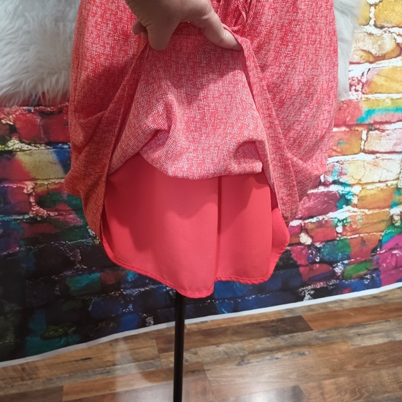 Hillary Radley Red and White Sleeveless Front Button Dress Size 6 - Picture 8 of 10